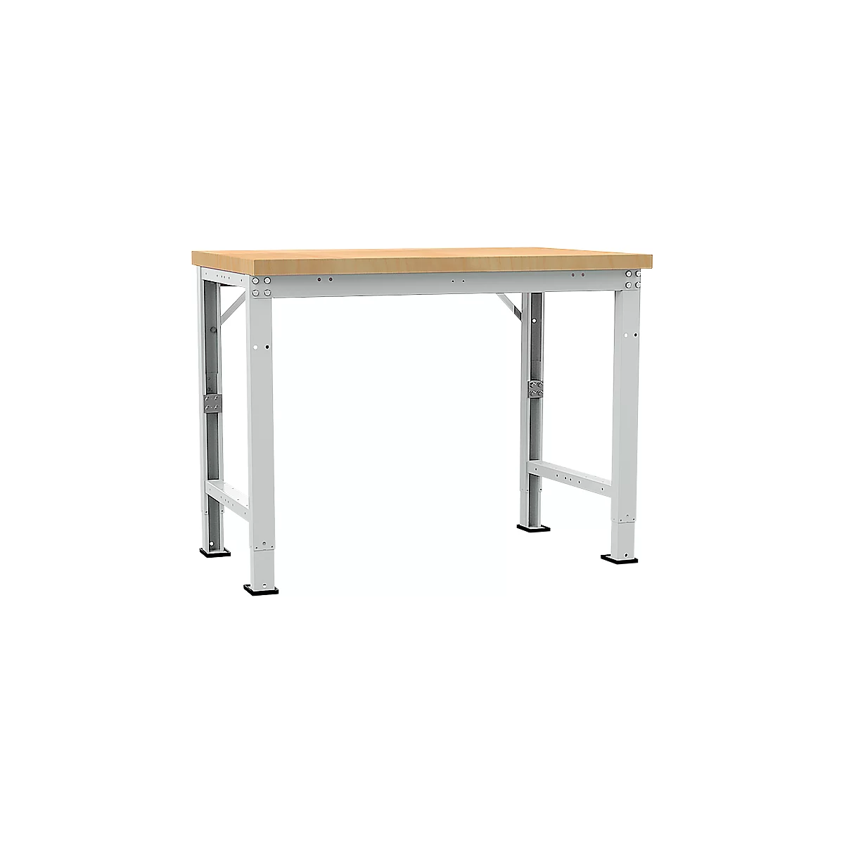 Établi Profi Spezial Manuflex, plateau de table en multiplex, 1250 x 700 mm, gris clair