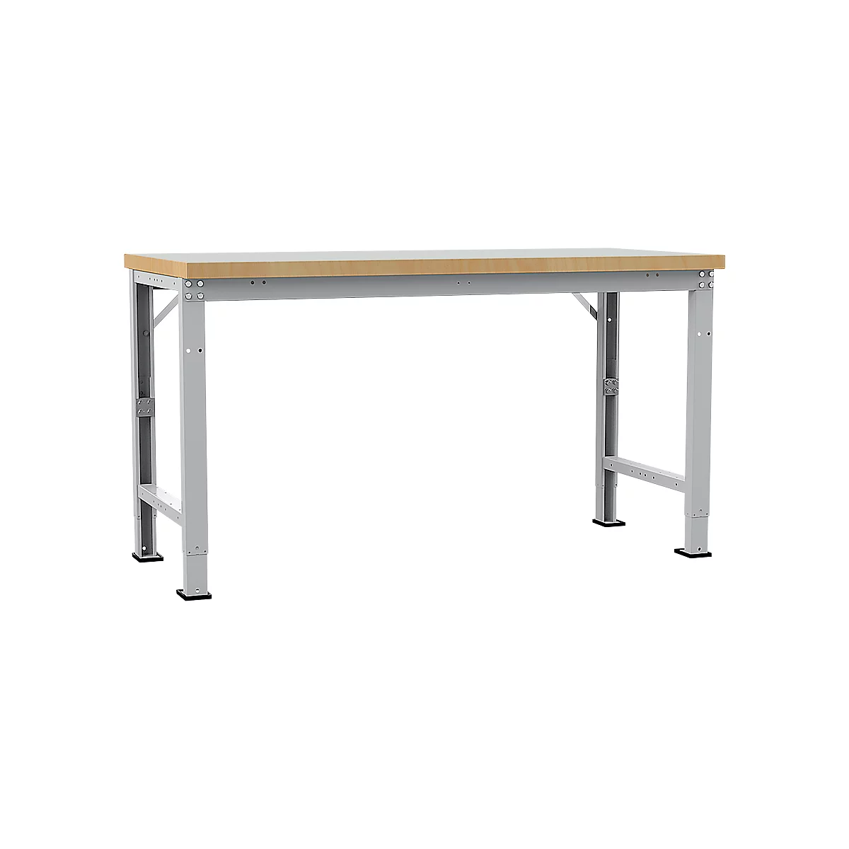 Établi Profi Spezial Manuflex, plateau de table en plastique, 1750 x 700 mm, alu argent