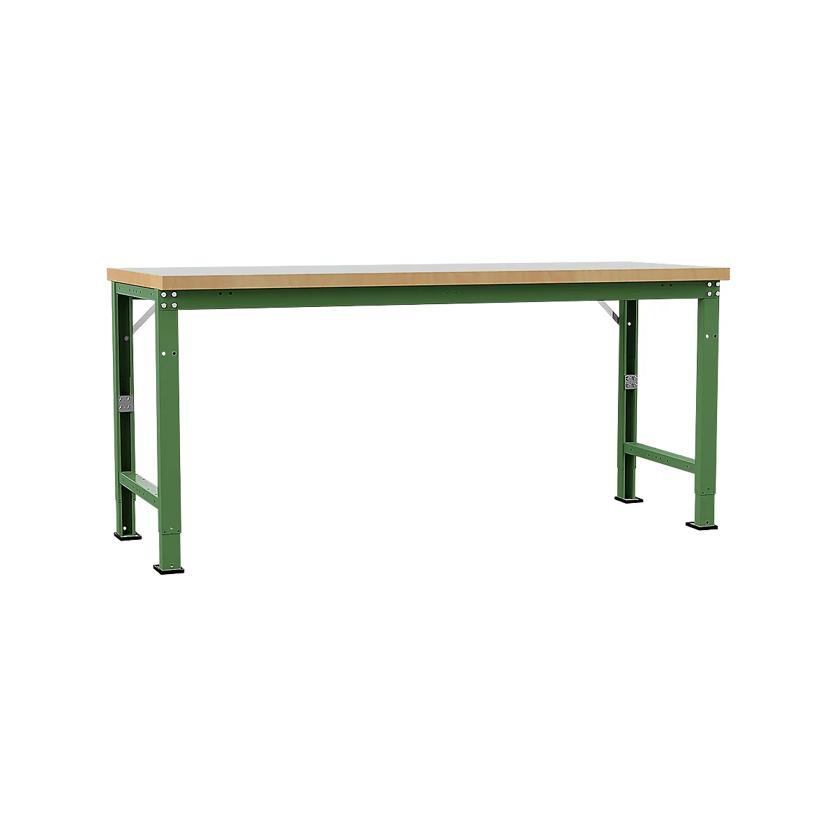 Établi Profi Spezial Manuflex, plateau de table en plastique, 2000 x 700 mm, vert réséda