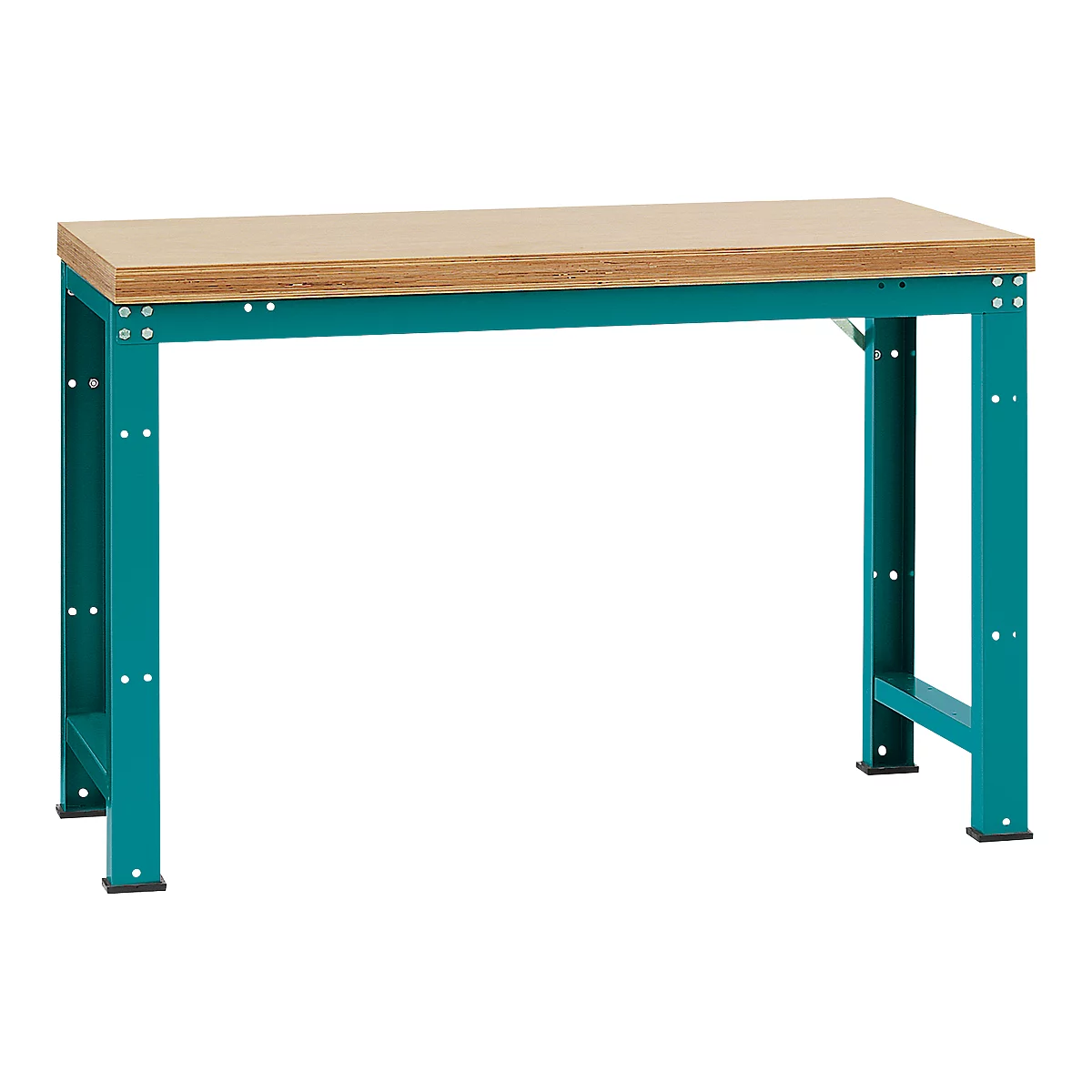 Établi Profi Standard Manuflex, plateau de table en multiplex l. 1500 x P 700, turquoise