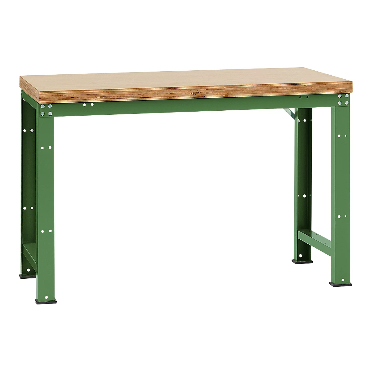 Établi Profi Standard Manuflex, plateau de table en multiplex l. 1500 x P 700, vert réséda