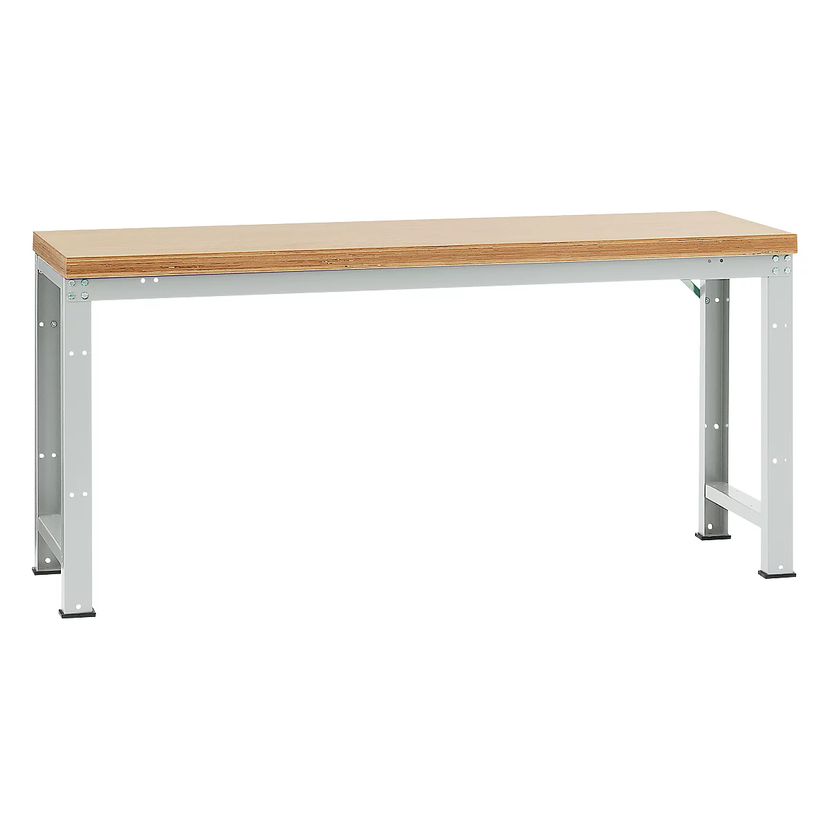 Établi Profi Standard Manuflex, Plateau de table en multiplex l. 2000 x P 700, gris clair