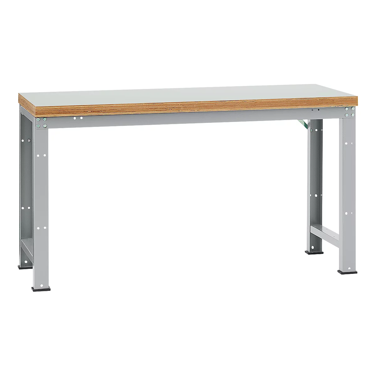 Établi Profi Standard Manuflex, plateau de table en plastique en l. 1750 x P 700, alu argent