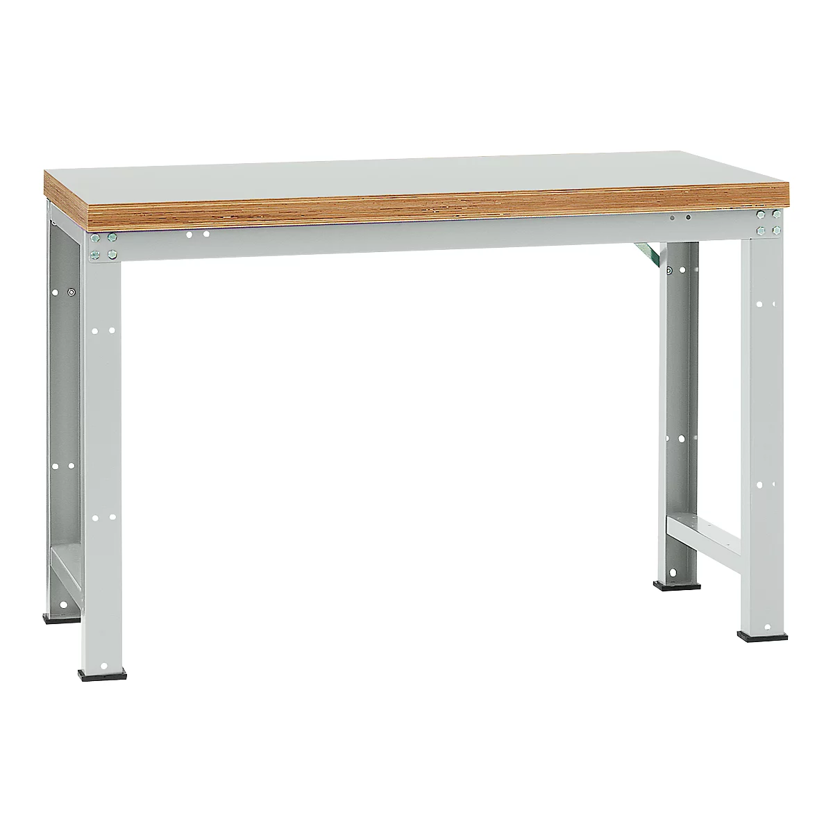 Établi Profi Standard Manuflex, Plateau de table en plastique l. 1500 x P 700, gris clair