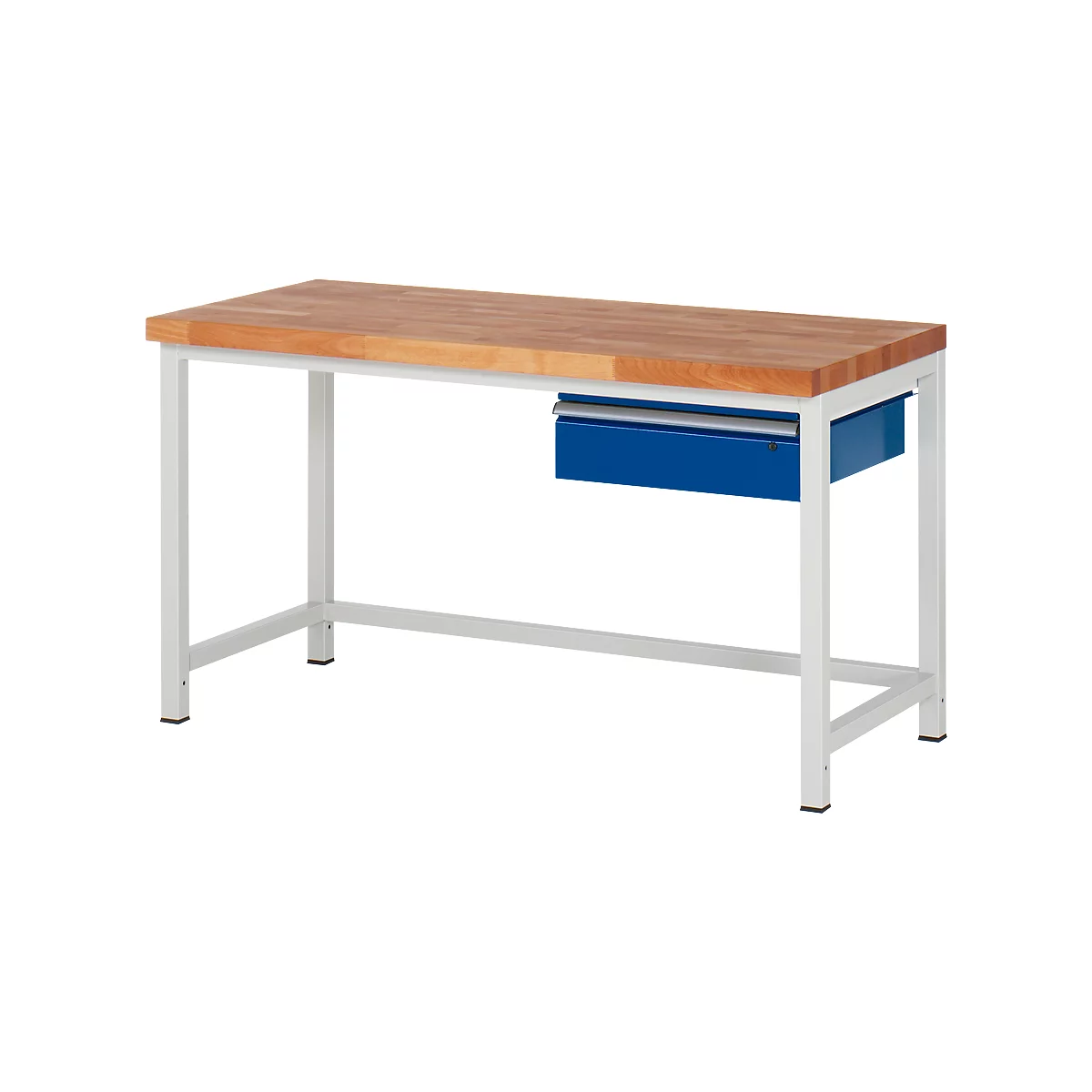 Établi série 8000, fixe, avec tiroir suspendu, l. 1500 x P 700 x H 840 - 1040 mm