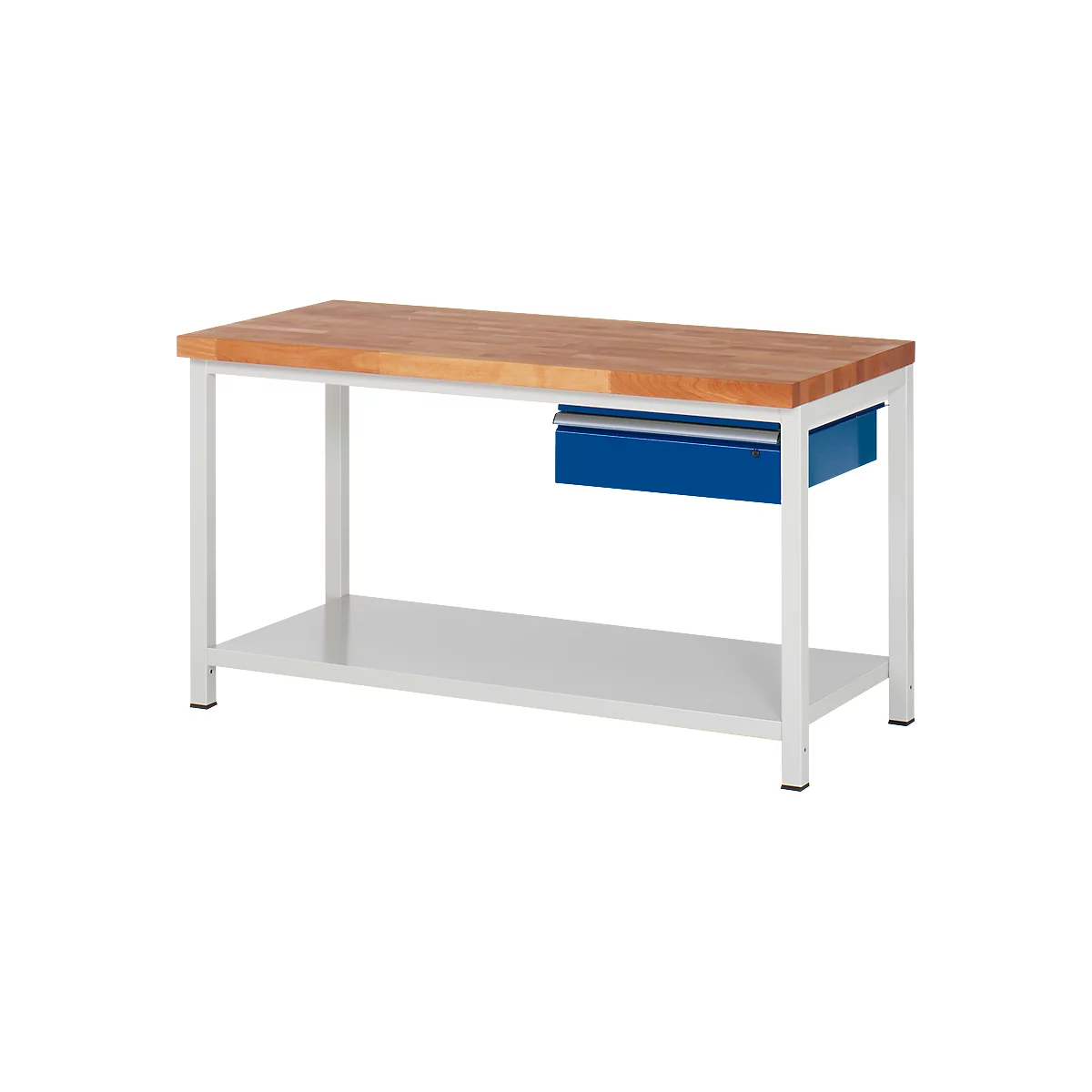 Établi série 8001, fixe, hauteur ajustable, l. 1500 x P 700 x H 840 – 1040 mm