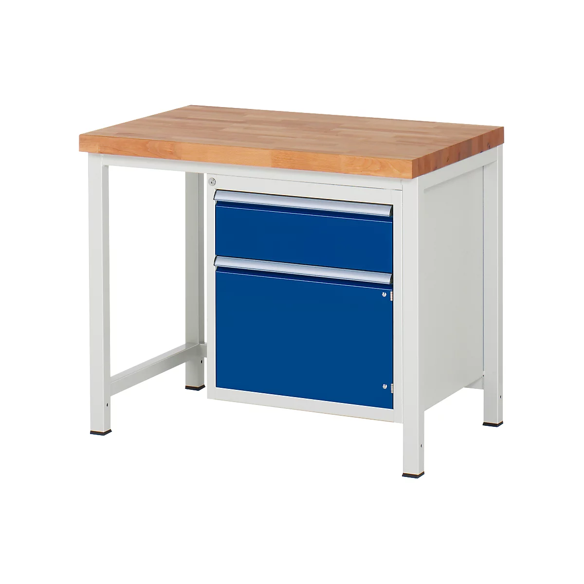 Établi série 8152, fixe, hauteur ajustable, tiroir, l. 1000 x P 700 x H 840 – 1040