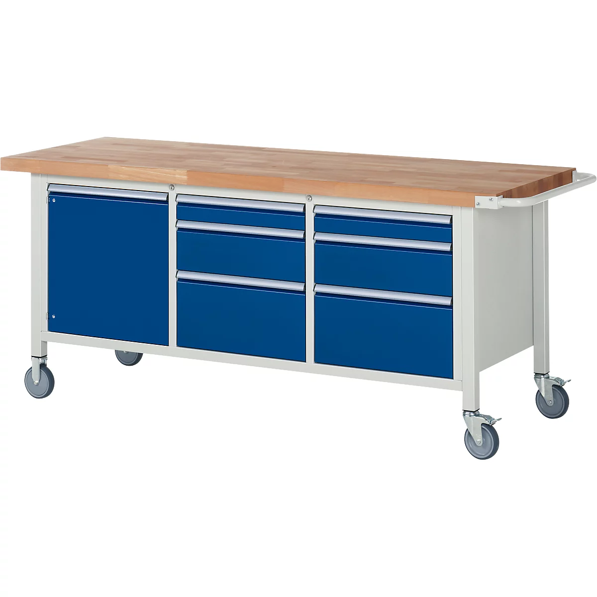 Établi série 8570, mobile, 6 tiroirs, 1 étagère avec porte