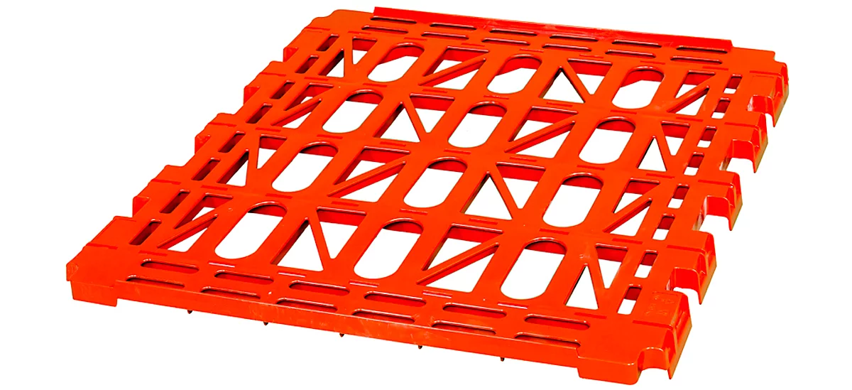 Etagenboden, Kunststoff, für 4-seitige Rollbox, rot (RAL 3000)