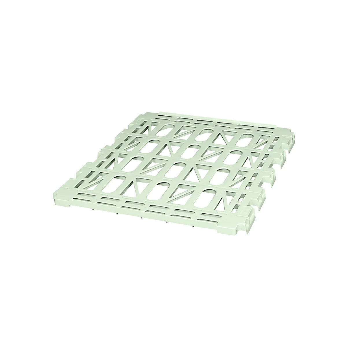 Etageplateaus, kunststof, voor 3-zijdige rolcontainer, grijs