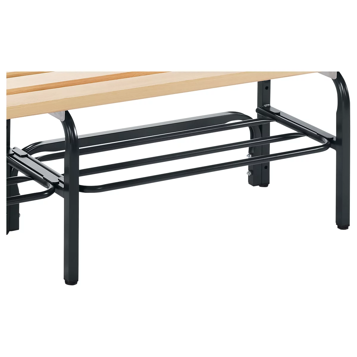 Étagère à chaussures pour bancs de vestiaire, acier, 1015 mm de long, anthracite