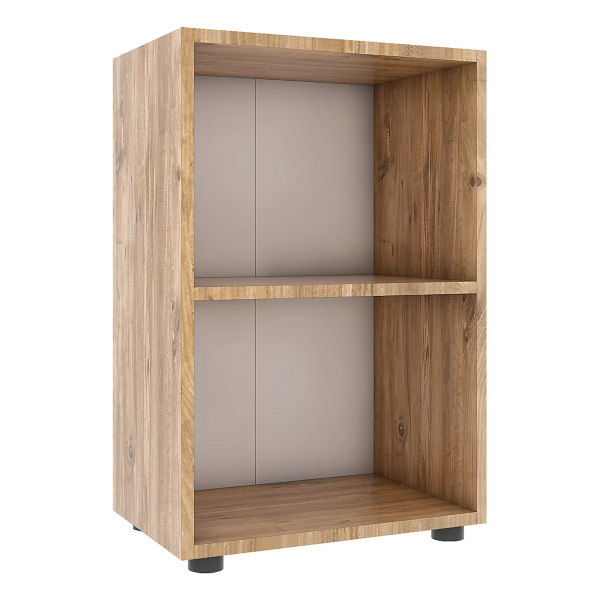Étagère à dossiers Ulas, 2 hauteurs de classeurs, 1 tablette, pour env. 12 classeurs, L 490 x P 320 x H 740 mm, bois, chêne miel