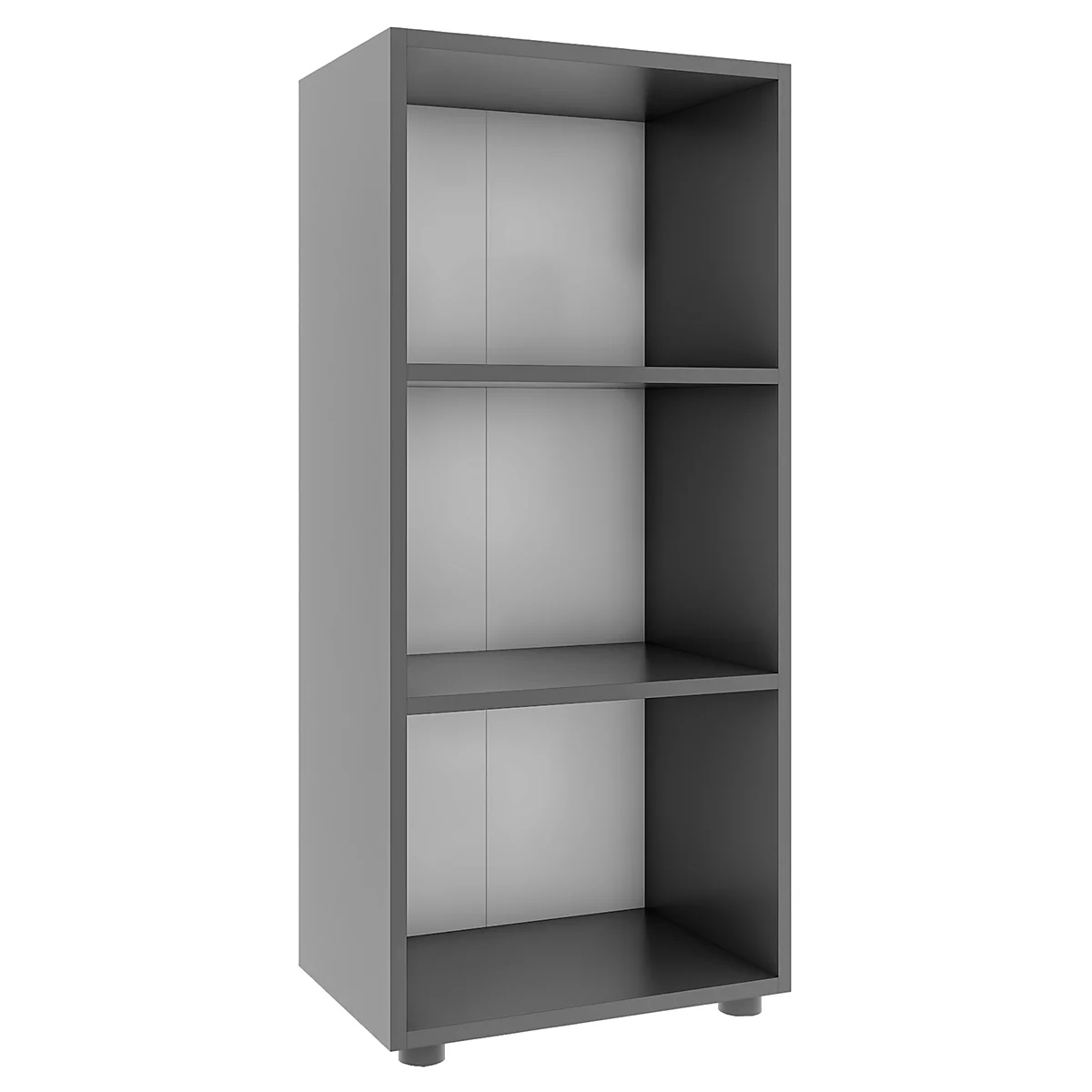 Étagère à dossiers Ulas, 3 hauteurs de classeurs, 2 tablettes, pour env. 18 classeurs, L 490 x P 320 x H 1080 mm, bois, anthracite