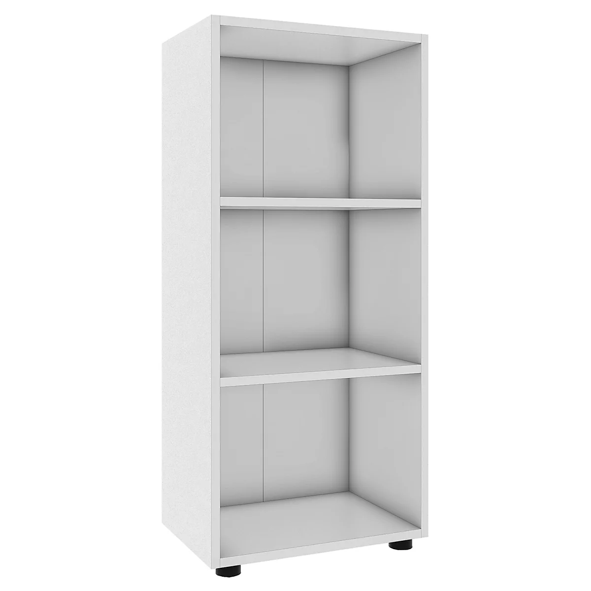 Étagère à dossiers Ulas, 3 hauteurs de classeurs, 2 tablettes, pour env. 18 classeurs, L 490 x P 320 x H 1080 mm, bois, blanc