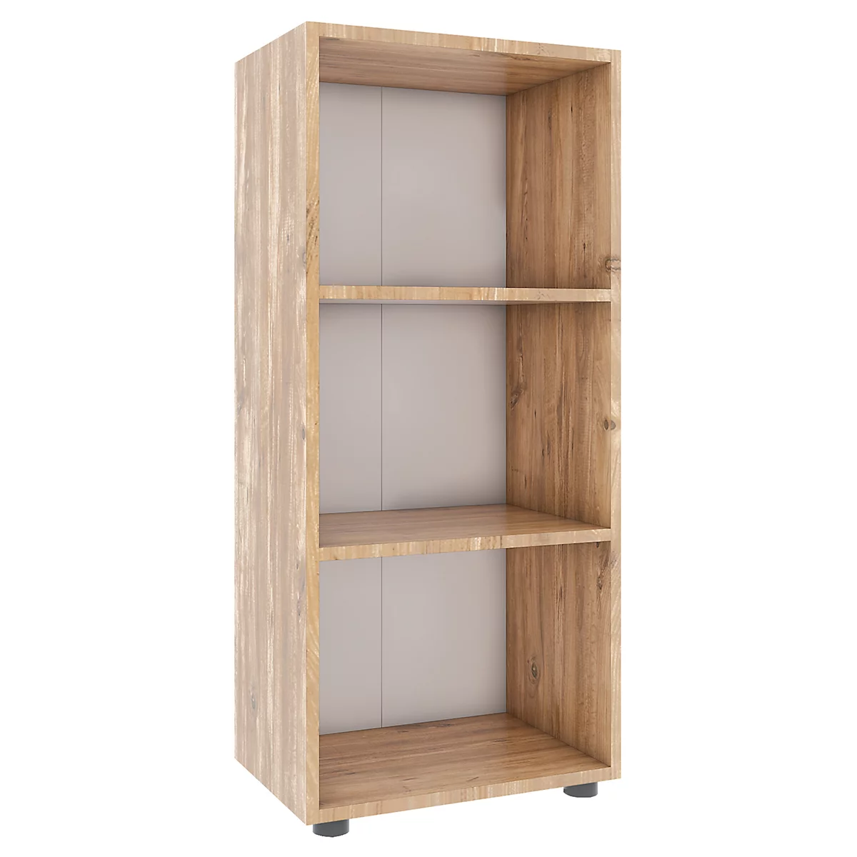Étagère à dossiers Ulas, 3 hauteurs de classeurs, 2 tablettes, pour env. 18 classeurs, L 490 x P 320 x H 1080 mm, bois, chêne miel
