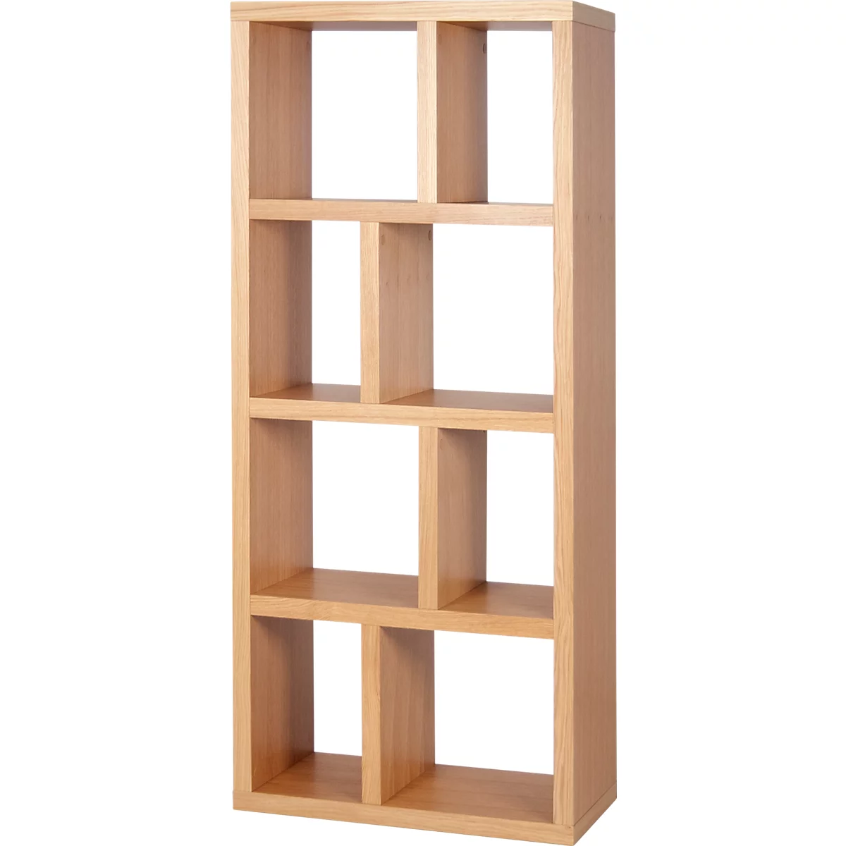 Étagère Berlin, panneau alvéolaire, placage de chêne, L 700 x P 340 x H 1590 mm