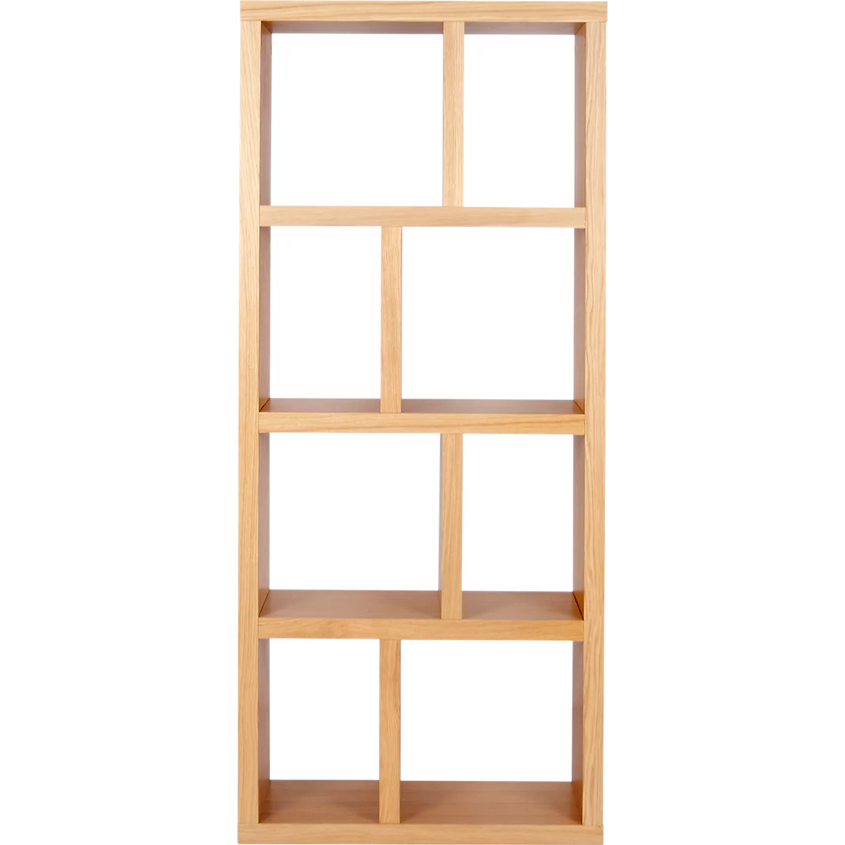 Étagère Berlin, panneau alvéolaire, placage de chêne, L 700 x P 340 x H 1590 mm