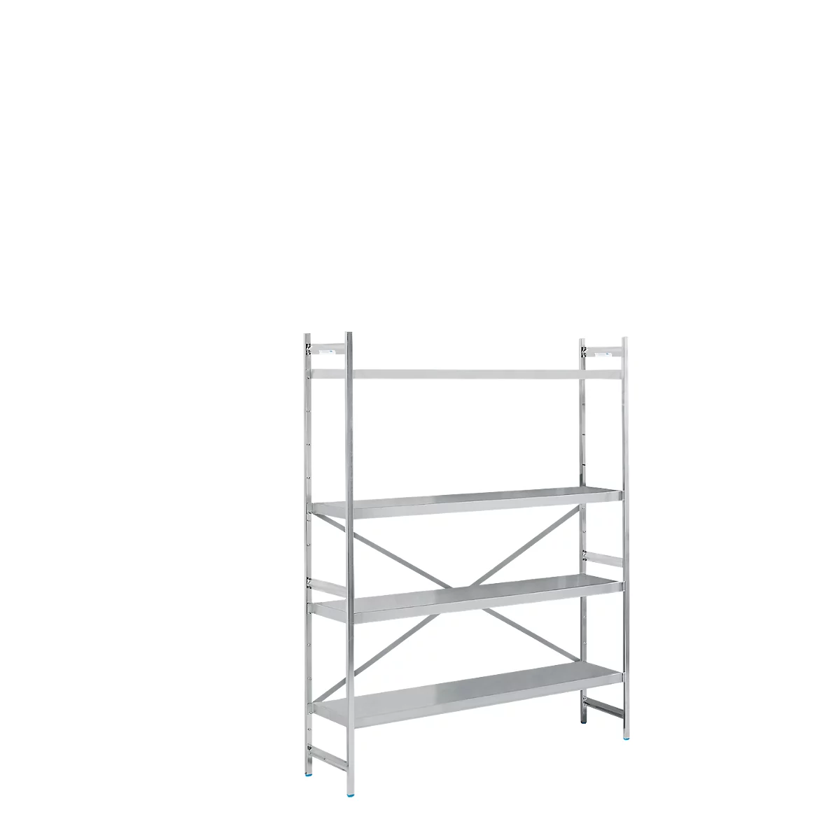 Etagère de base, acier inoxydable, étagères fermées, L 1500 x P 400 mm