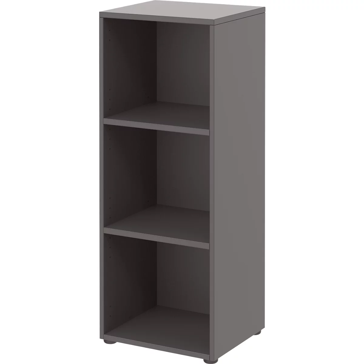 Etagère de bureau TEMPIO, en bois, 3 compartiments, 3 OH, L 400 x P 340 x H 1070 mm, anthracite