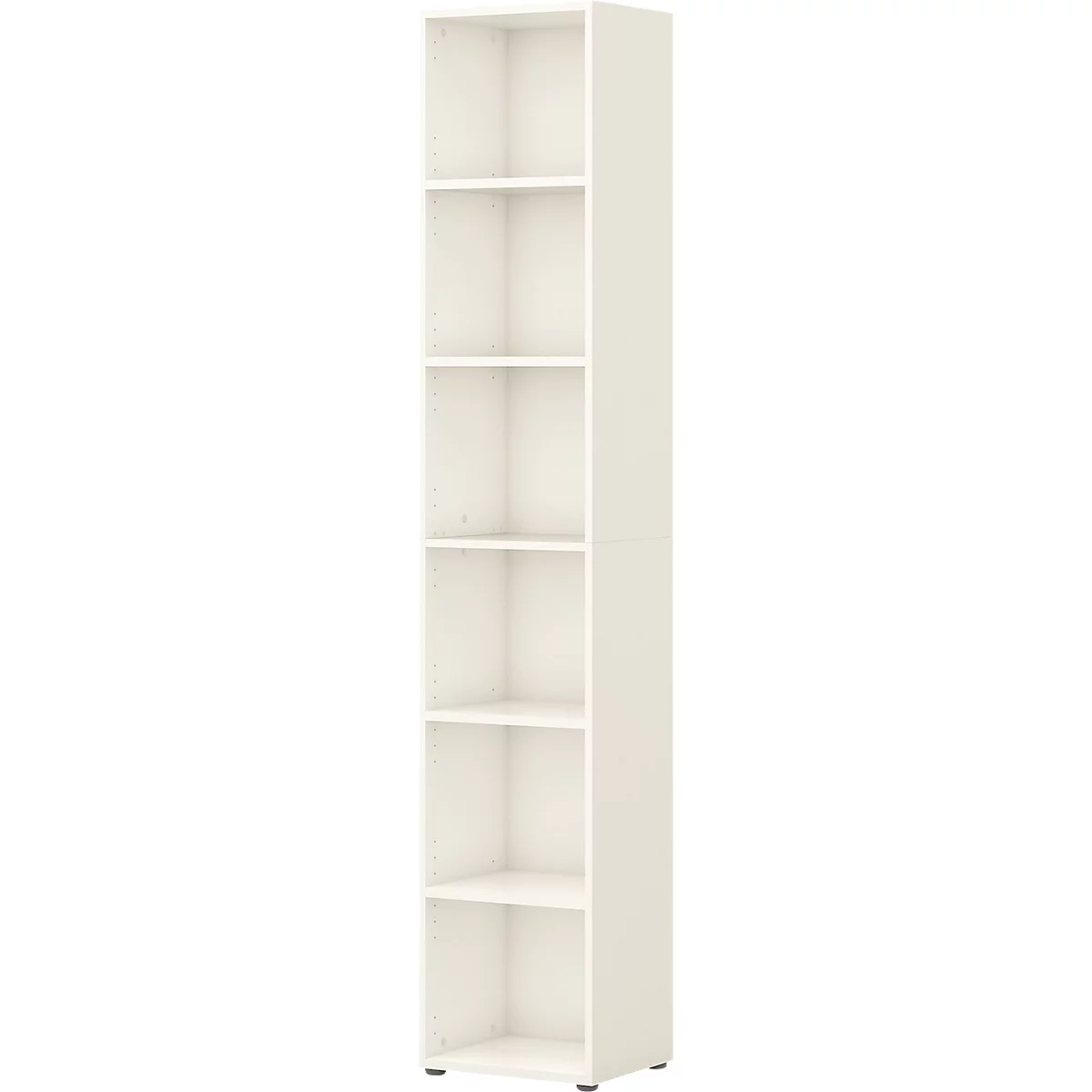 Etagère de bureau TEMPIO, en bois, 6 compartiments, 6 OH, L 400 x P 340 x H 2130 mm, blanc