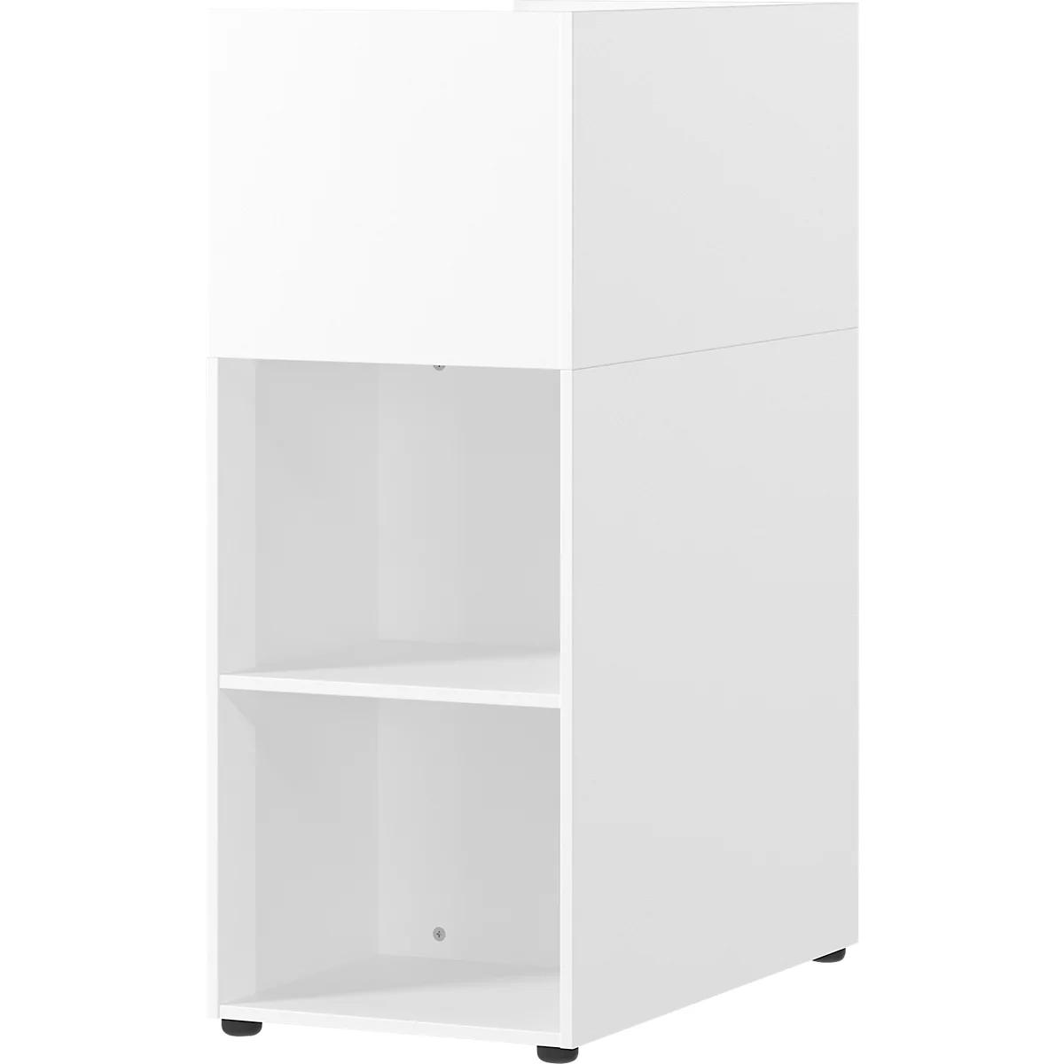 Etagère de séparation Porto, 1 grand compartiment, 4 petits compartiments, L 800 x P 460 x H 1200 mm, blanc