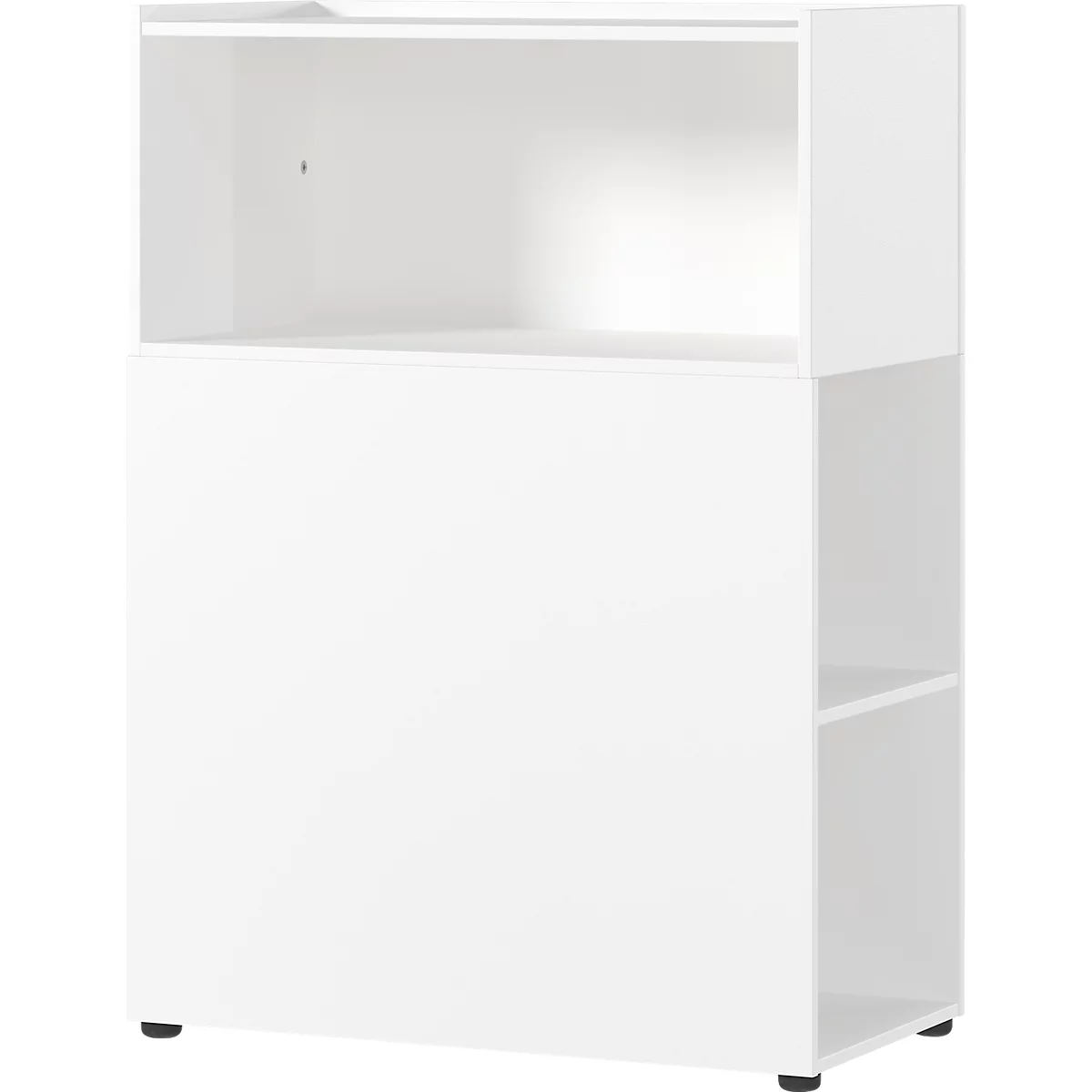 Etagère de séparation Porto, 1 grand compartiment, 4 petits compartiments, L 800 x P 460 x H 1200 mm, blanc