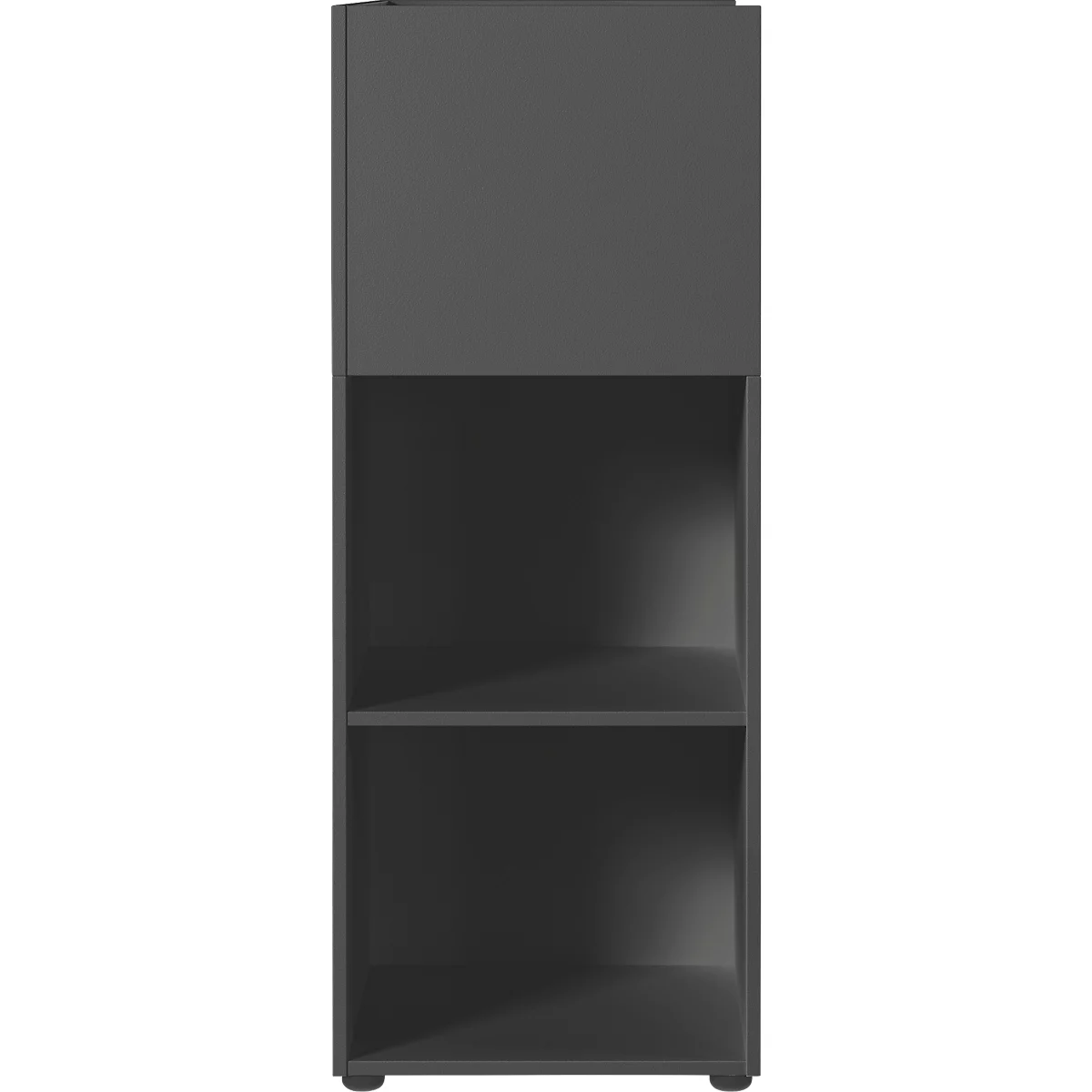 Etagère de séparation Porto, 1 grand compartiment, 4 petits compartiments, L 800 x P 460 x H 1200 mm, graphite