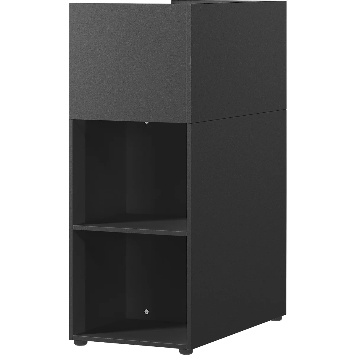 Etagère de séparation Porto, 1 grand compartiment, 4 petits compartiments, L 800 x P 460 x H 1200 mm, graphite