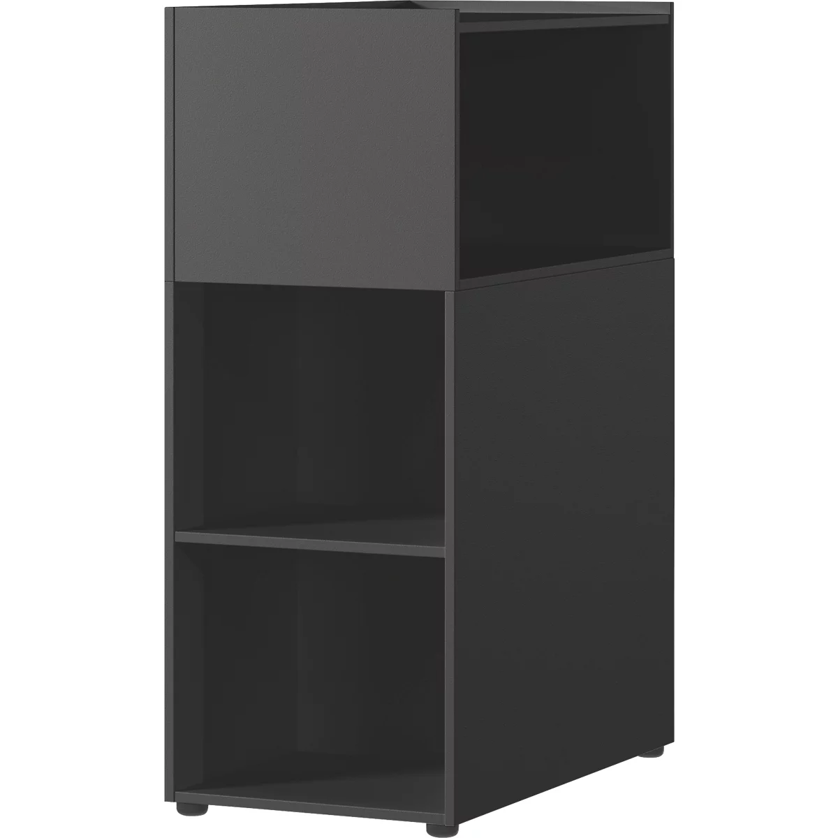 Etagère de séparation Porto, 1 grand compartiment, 4 petits compartiments, L 800 x P 460 x H 1200 mm, graphite