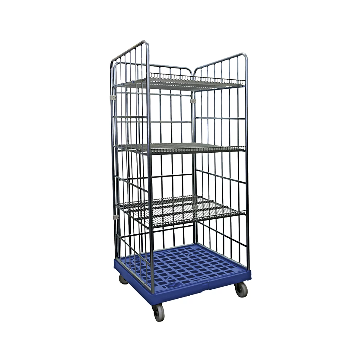 Étagère mobile, H 1800 x l. 815 x P 724 mm, bleu RAL 5010
