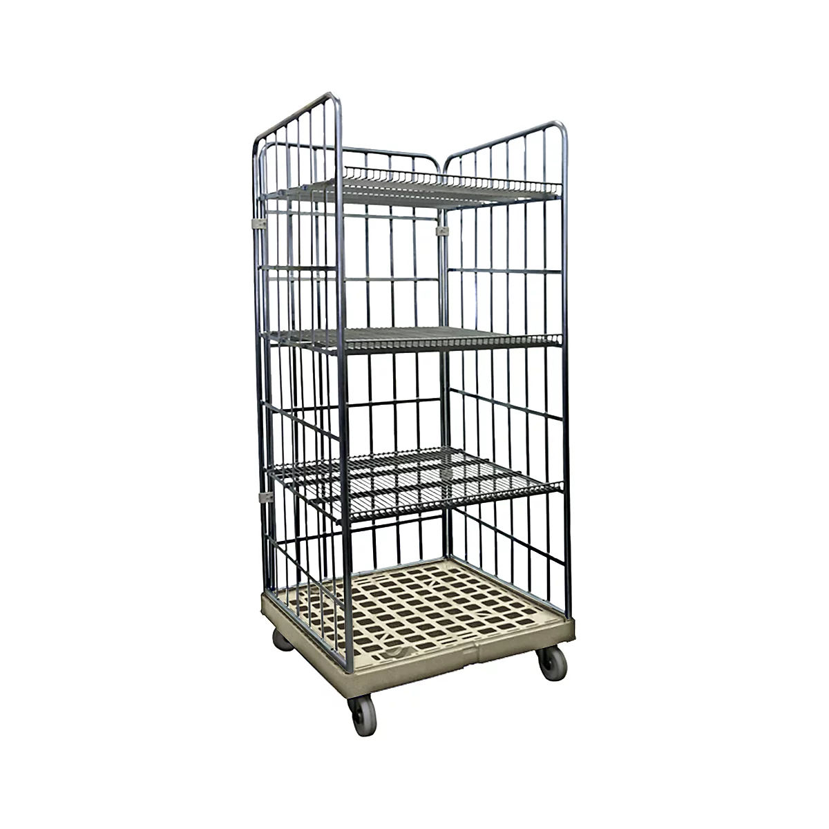Étagère mobile, H 1800 x l. 815 x P 724 mm, gris RAL 7032