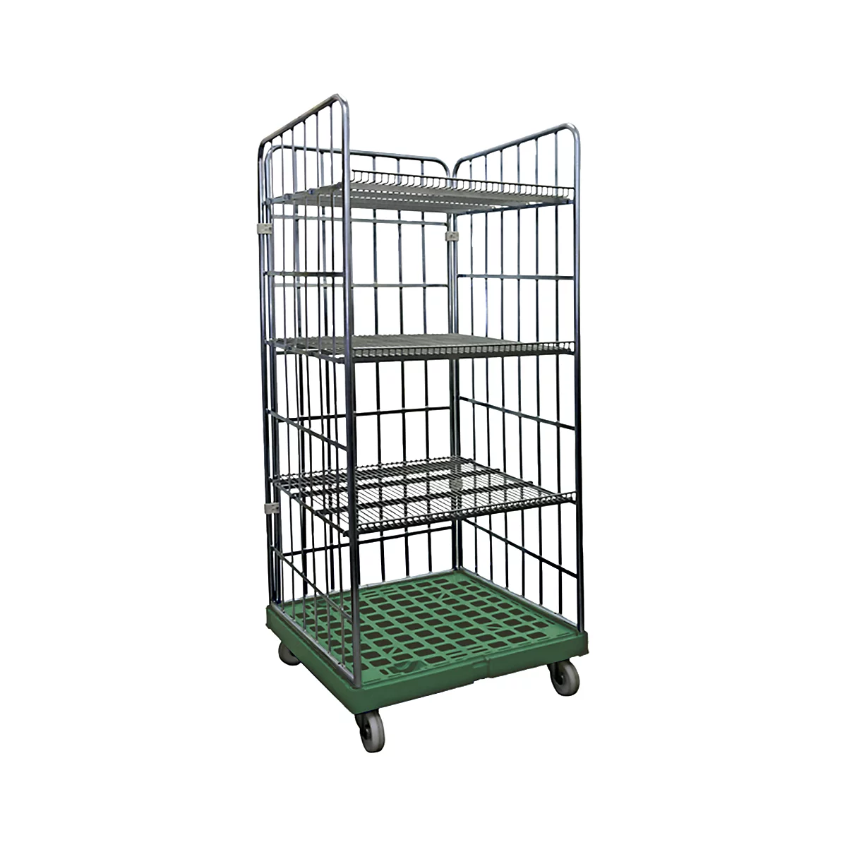 Étagère mobile, H 1800 x l. 815 x P 724 mm, vert RAL 6024