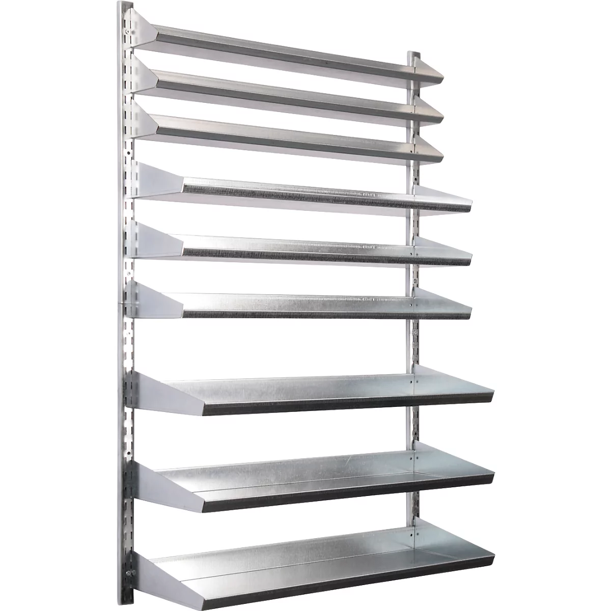 Etagère murale 9 VK Schäfer Shop Select, 9 étagères, L 1000 x l 640 x P 100/155/220 mm, sans bacs