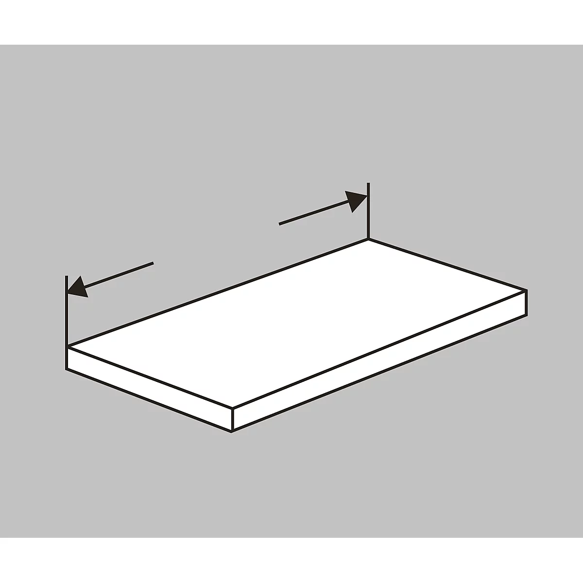 Étagère, pour rayonnage à emboîter Stora 100, l. 750 x P 400 mm
