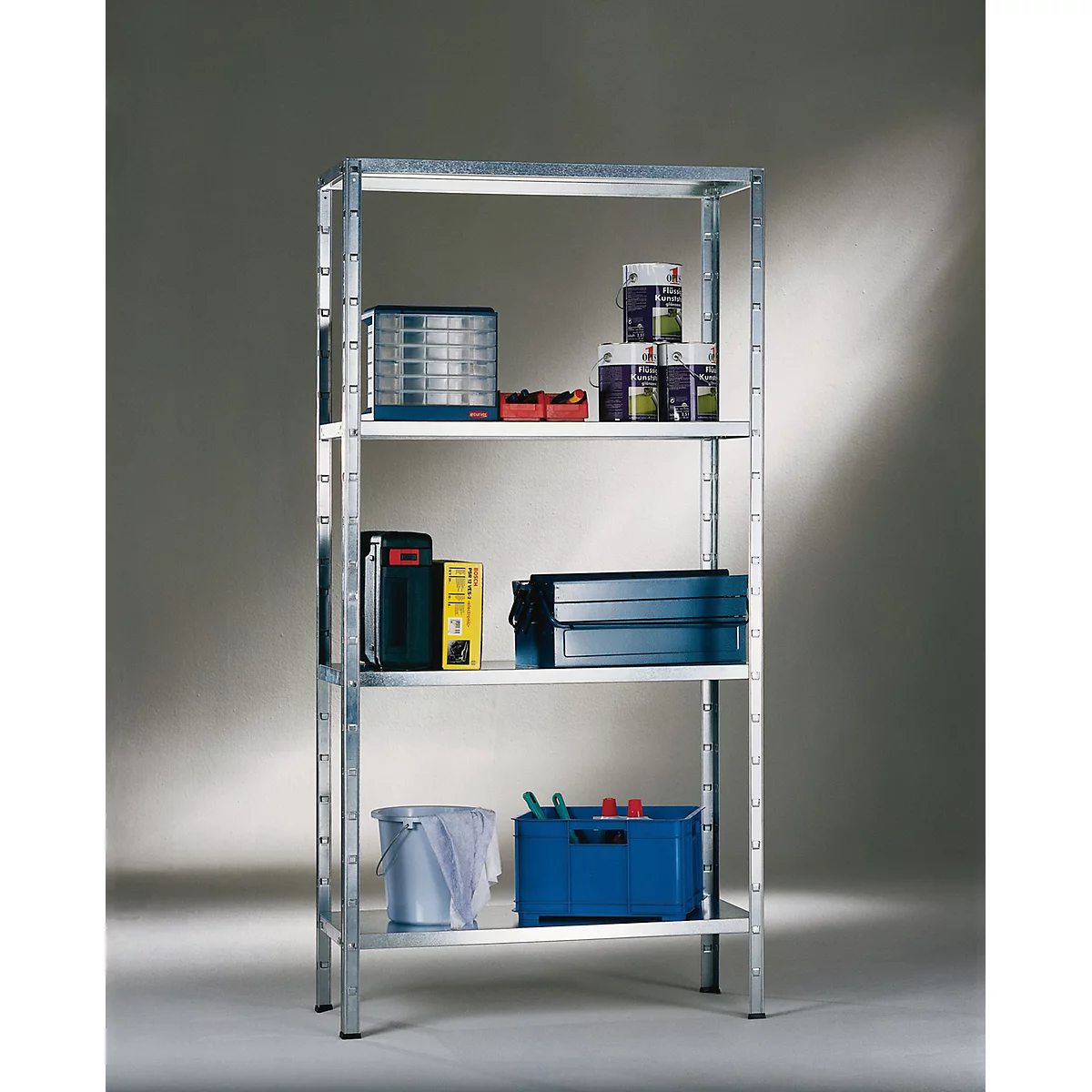 Étagère supplémentaire, pour rayonnages à emboîter, l. 1000 x P 500 mm, blanc