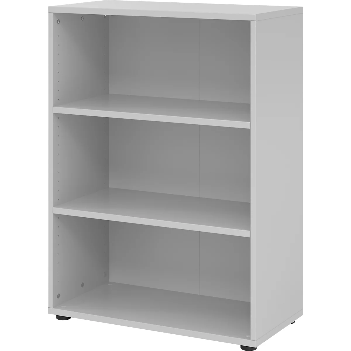 Étagères Breno, 3 HC, 28 kg par étagère, L 800 x P 400 x H 1100 mm, panneau de particules, gris clair