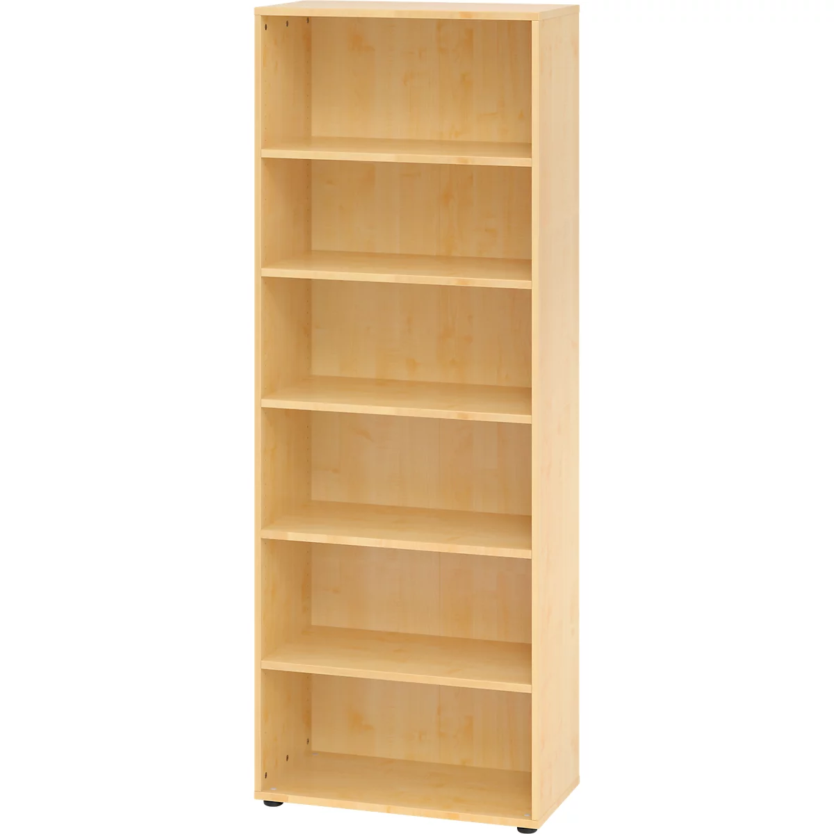 Étagères Breno, 6 HC, 28 kg par étagère, L 800 x P 400 x H 2156 mm, panneau de particules, érable