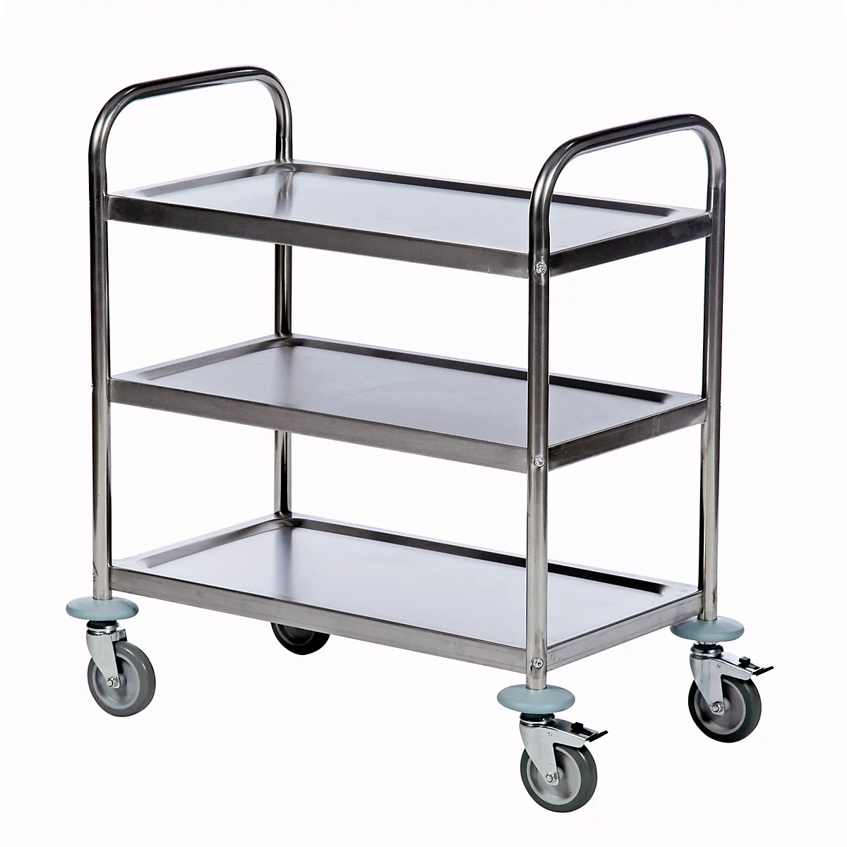 Etagewagen met 3 etages- RVS - B 825 x D 500 mm - draagvermogen 100 kg
