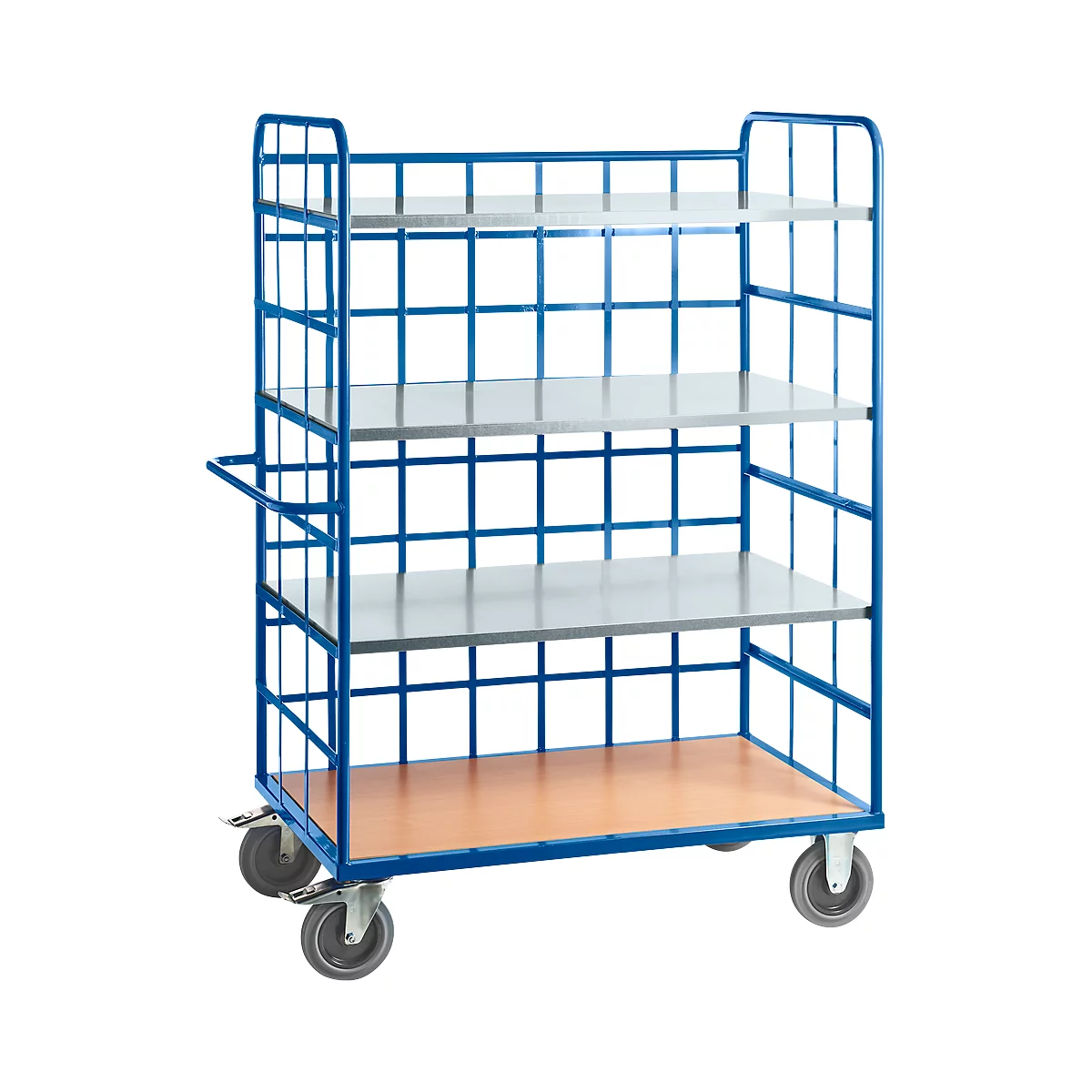 Etagewagen met rooster, 3 verz. legborden, L 1000 x 700 mm