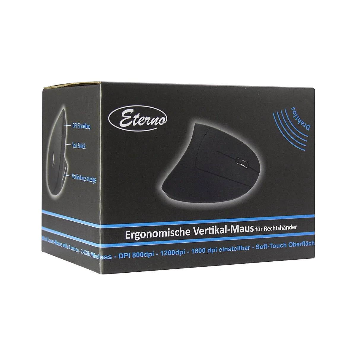 Eterno KM-206R - vertikale Maus - 2.4 GHz
