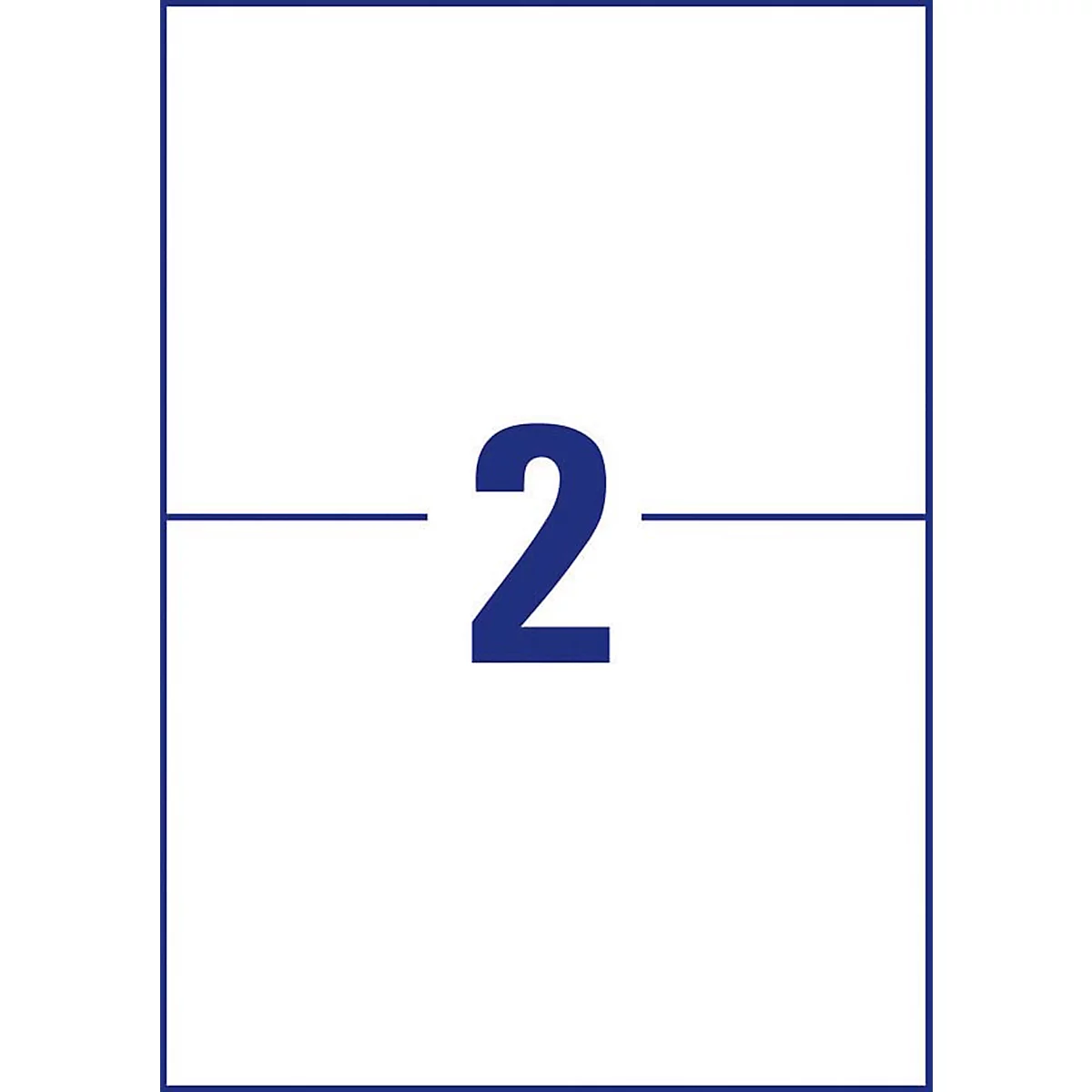 Etiketten AVERY® Zweckform, voor printertype inkjet/laser, rechthoekig, duurzaam, A4-formaat, papier, natuurwit, 200 etiketten, B 1210 x H 148 mm