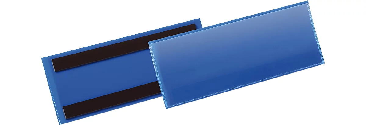 Etiketten- und Kennzeichnungstaschen B 210 x H 74 mm, 50 Stück, blau