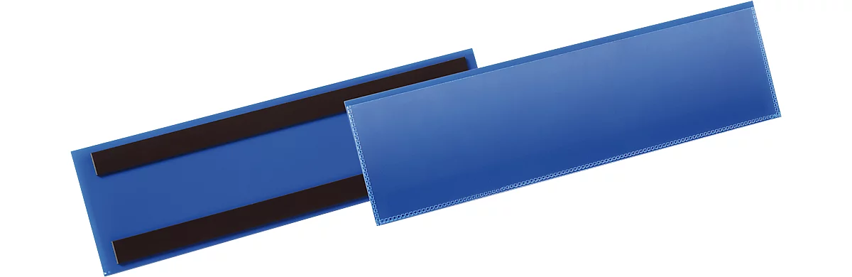 Etiketten- und Kennzeichnungstaschen B 297 x H 74 mm, 50 Stück, blau