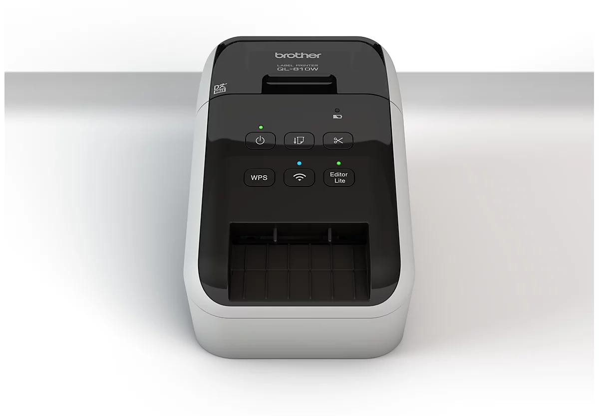 Etikettendrucker Brother QL-810Wc, 110 Etiketten/min, USB/iOS/Android/WLAN, integrierte Schneideeinheit, B 125 x T 234 x H 145 mm