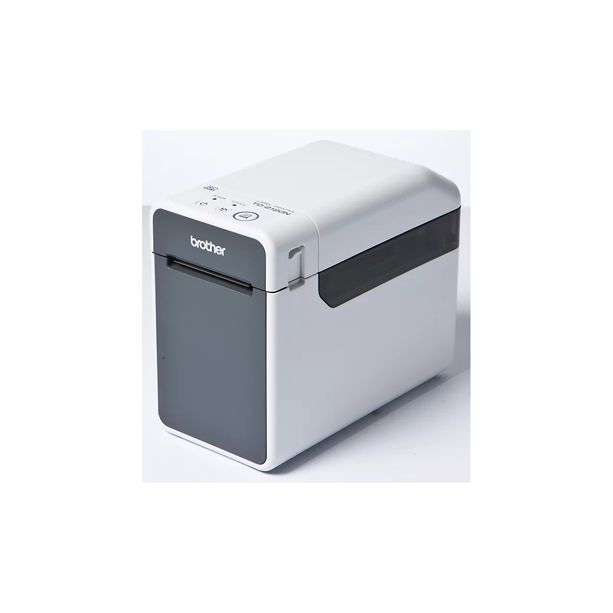 Etikettendrucker Brother TD-2120N, 152 mm/Sek., USB/USB Host/LAN, für 19-63 mm breite Etiketten, B 110 x T 215 x H 172 mm, weiß-grau