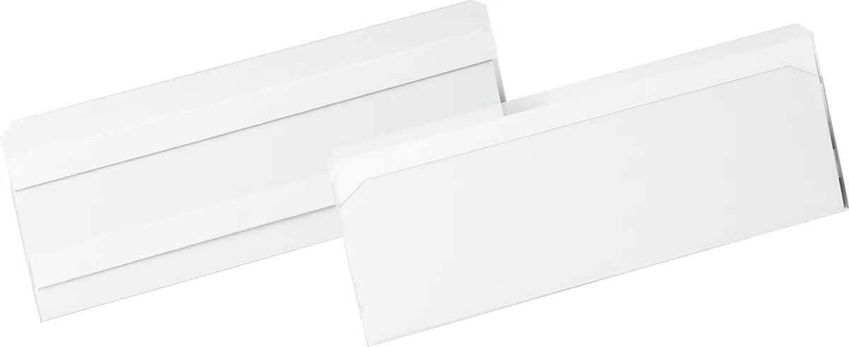 Etikettentasche Durable Hard Cover, 1/2 A5 quer, selbstklebend, mit Permanent-Klebestreifen, rückstandsfrei ablösbar, PET Hartfolie, transparent