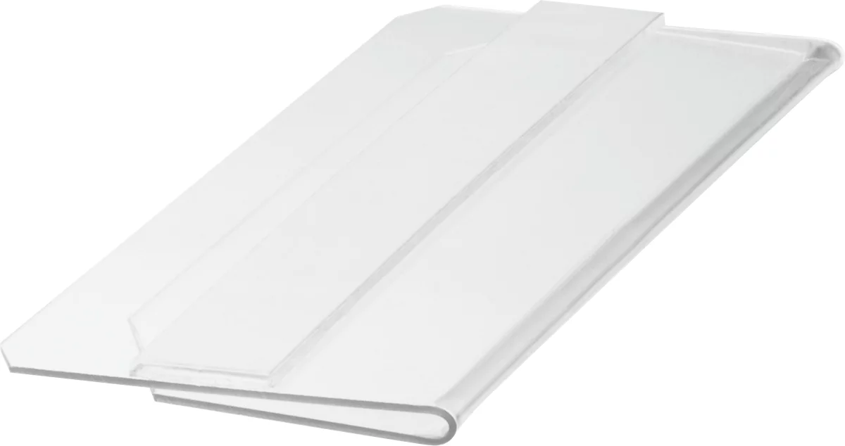 Etikettentasche Durable Hard Cover, B 100 x H 38 mm, selbstklebend, mit Permanent-Klebestreifen, rückstandsfrei ablösbar, PET Hartfolie, transparent