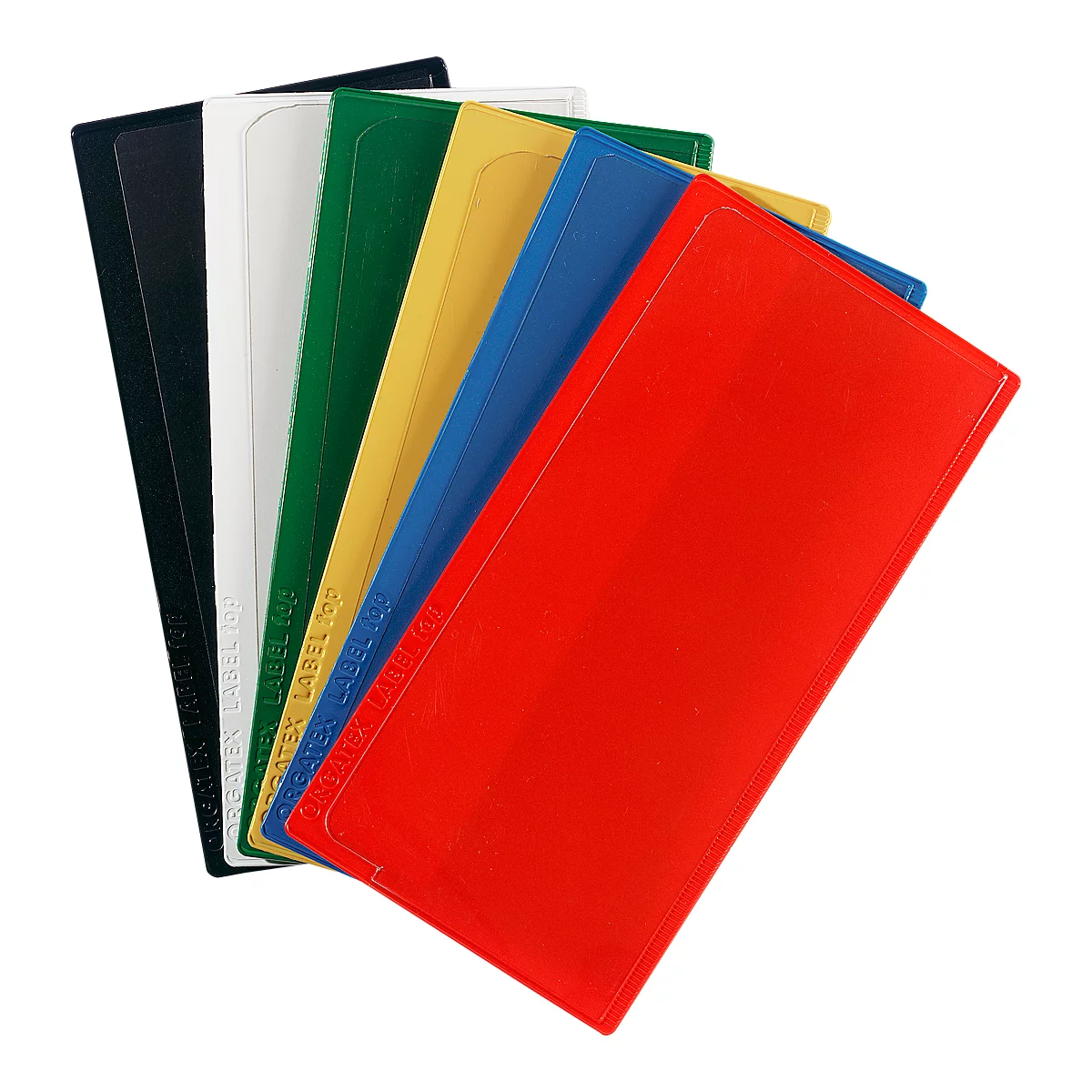 Etikettentasche Label PLUS, selbstklebend, 80x160, rot