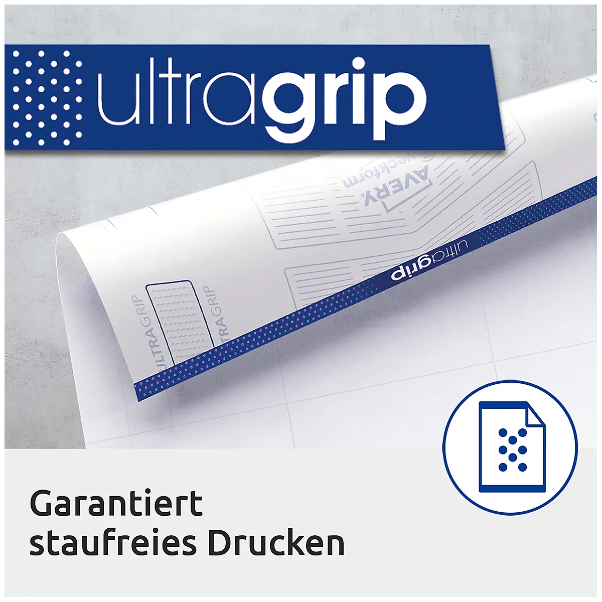 Etiquetas Avery® Zweckform 3474-200, A4, universal, adhesivo permanente, ultragrip, apto para impresora, papel FSC®, rectangular, blanco, 5280 unidades en 220 hojas