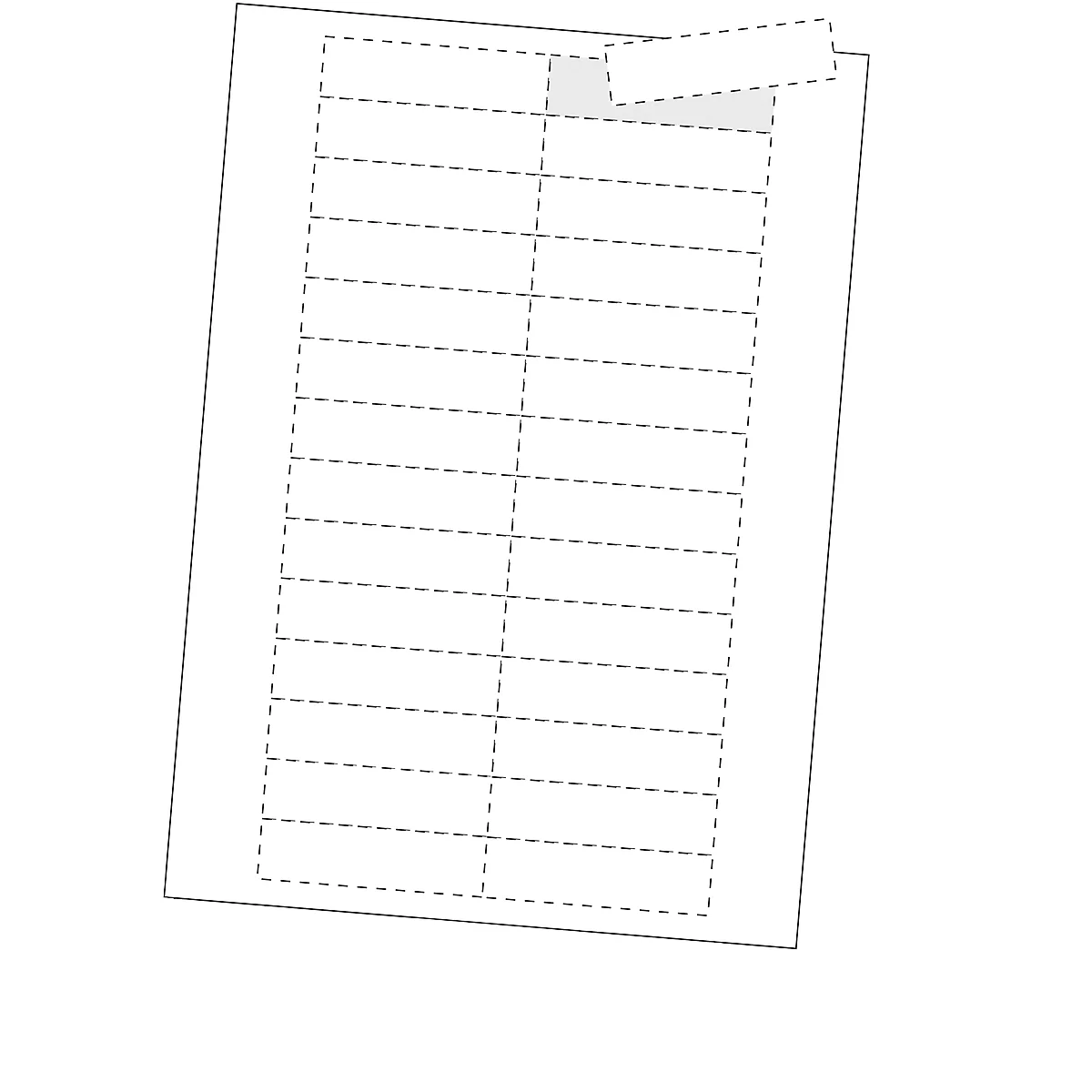Etiquetas de cartón ORGATEX color, 25 x 100 mm, blanco, 220 uds.